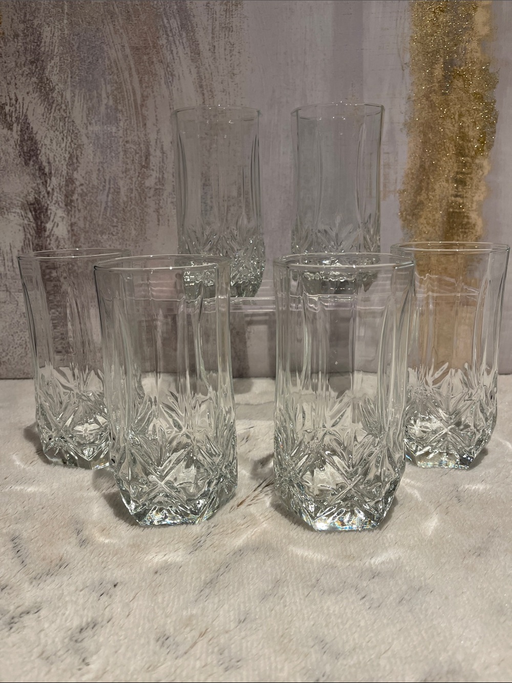 Crystal D’Arques Brighton - Clear (Set of 6) - Highball Tumbler Glasses